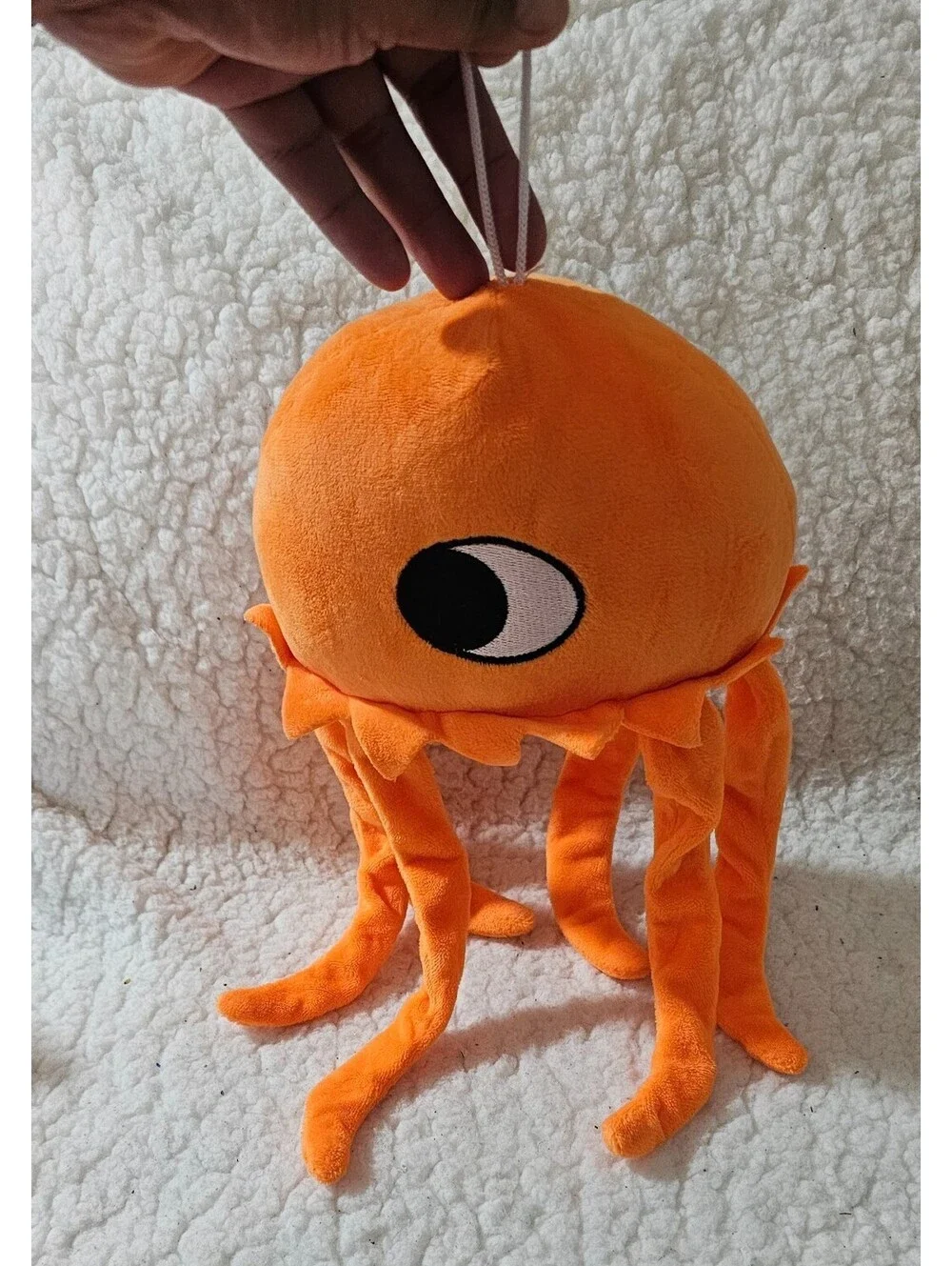 New Unbranded One-Eyed Stinger Jellyfish Plush Toy Orange 11